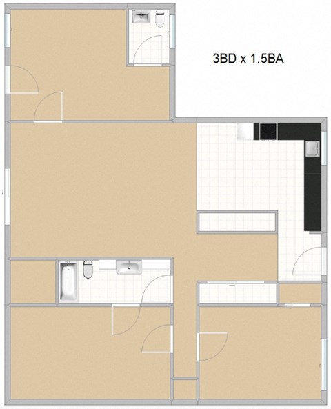 3 bedroom floorplan